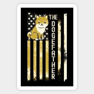 Vintage - The Dogefather Flag Magnet